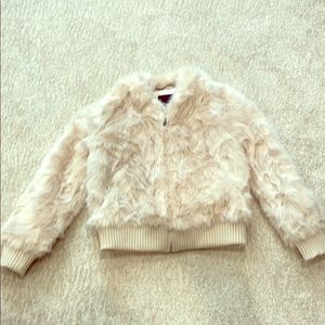 Banana Republic zip faux fur jacket size S